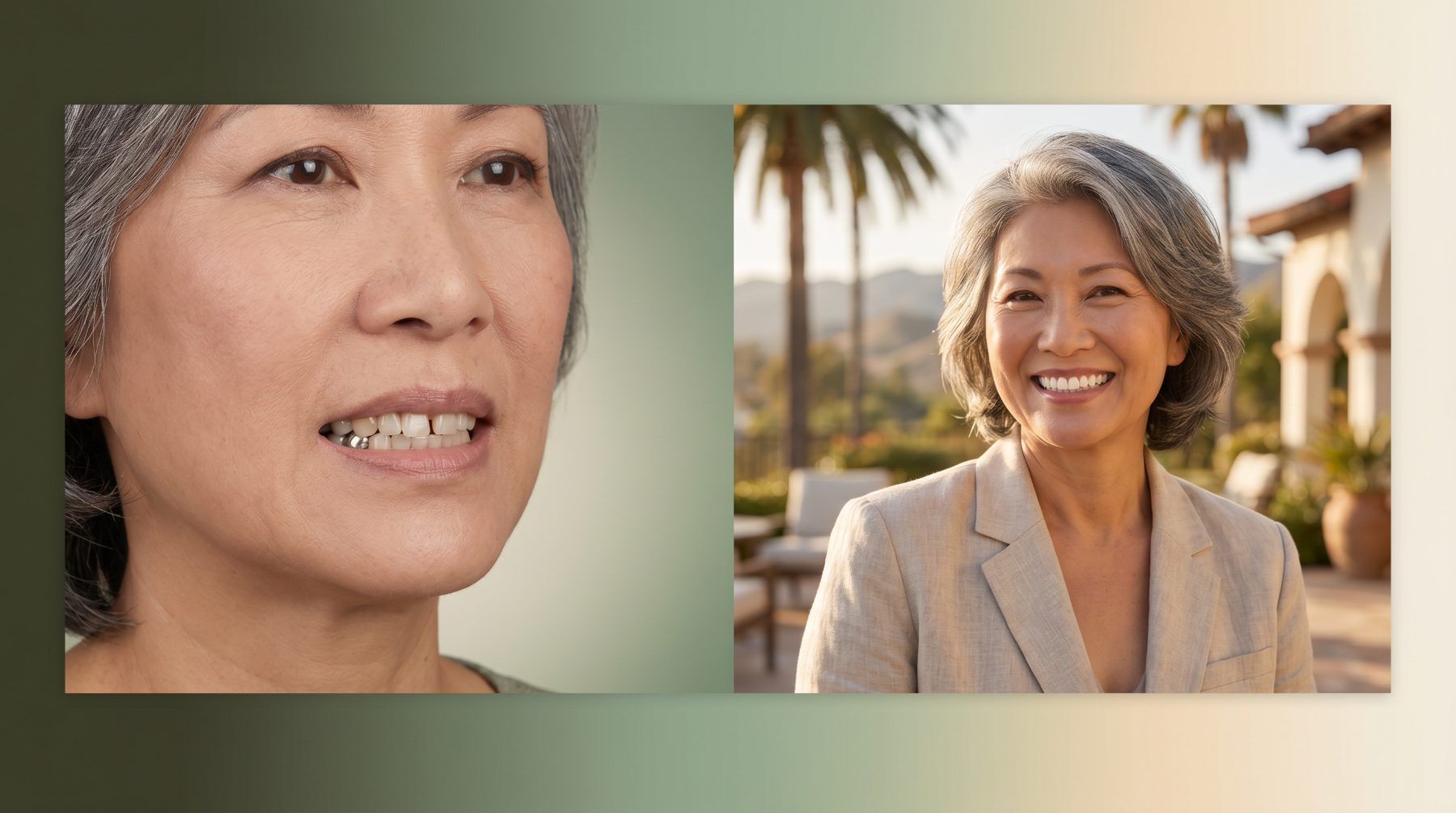 Smile transformation — before and after
