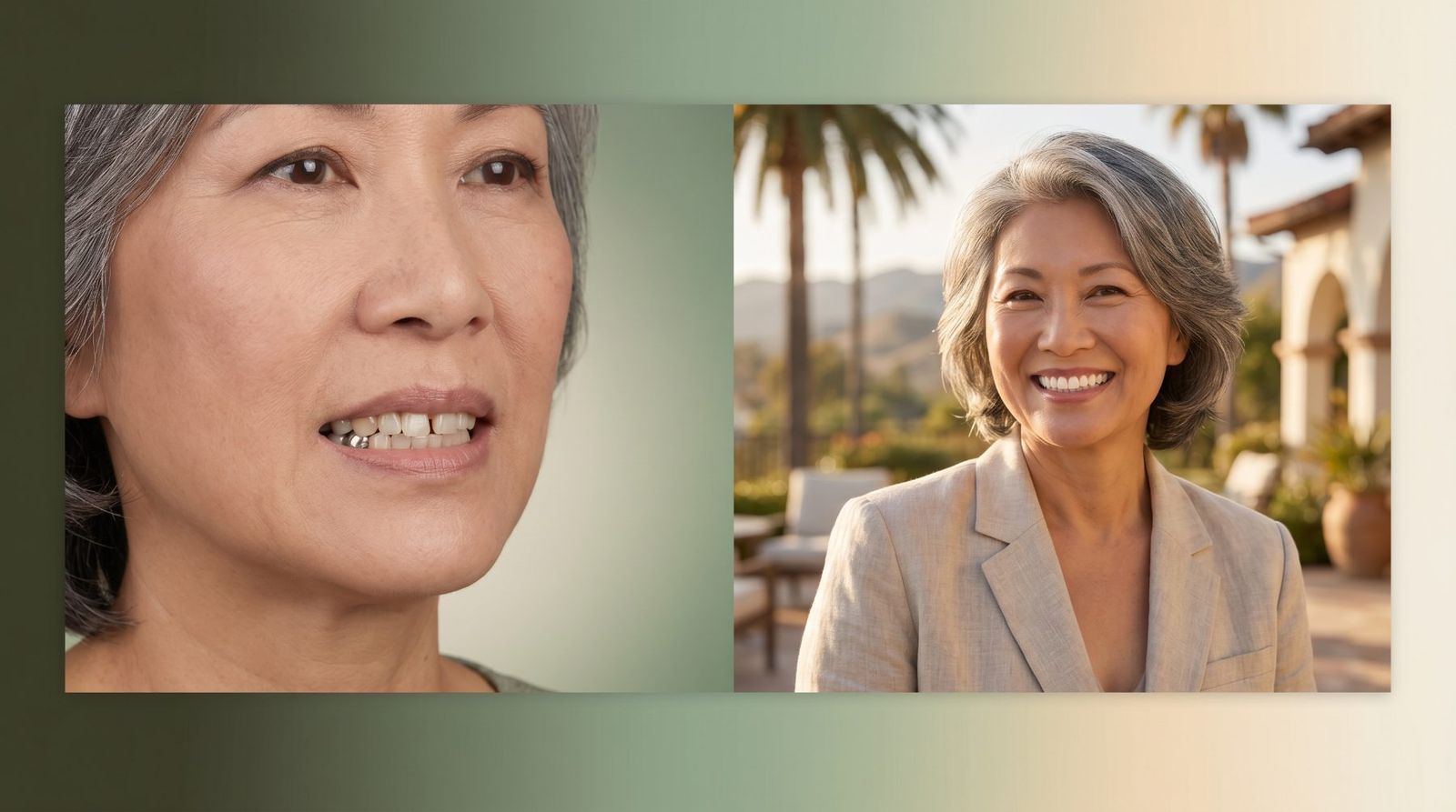 Smile transformation — before and after