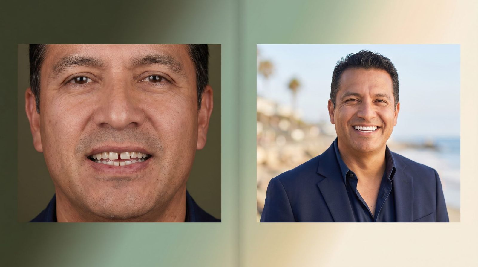 Smile transformation — before and after