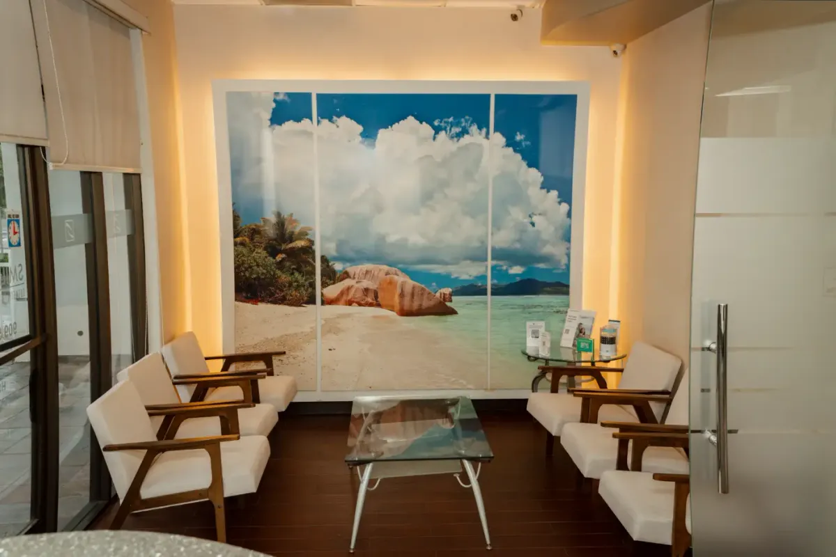 The waiting room at In Line Dentistry